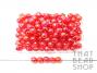 Acrylic Faceted 7mm Ball - Transparent Red with Rainbow Coating